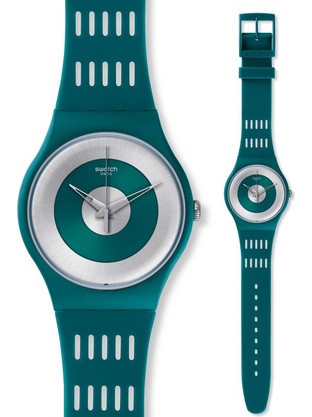 Swatch Computerion Ανδρικό Ρολόι με Πράσινο Καουτσούκ Λουράκι SUON114
