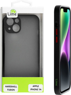 Lime Successories Lime Θηκη Iphone 14 6.1'' Hardshell Fusion Full Camera Protection Black With Red KEYS