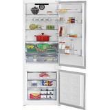Beko BCNE400E40SN Εντοιχιζόμενος Ψυγειοκαταψύκτης 370lt Full No Frost Υ194xΠ69xΒ55cm Λευκός