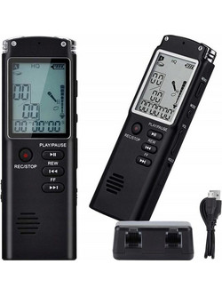 Συσκευή Υπαγόρευσης με Εσωτερική Μνήμη 8GB MP3 Player με Ακουστικά, 10x3.5x1.2 cm - Aria Trade