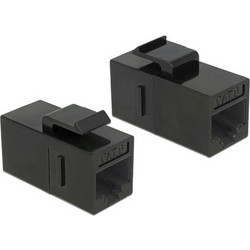 DELOCK Keystone module RJ45 86381 θηλυκό σε θηλυκό Cat 6 UTP σε μαύρο χρώμα - 86381