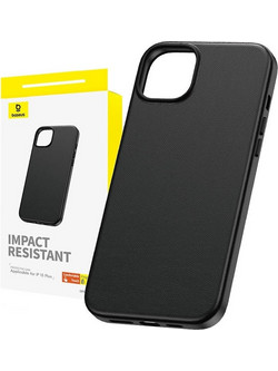 Baseus Θήκη Τηλεφώνου Fauxther Series για iPhone 15 Plus (Μαύρο) P60157304113-02
