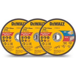 Δίσκοι κοπής μετάλλου 3τεμ 75Χ1,6mmΧ10mm DEWALT DT20592-QZ