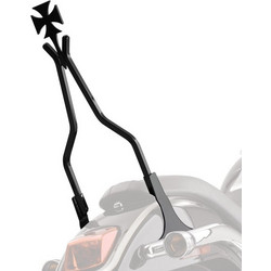 Cycle Visions, rigid sissy bar side plates. Black