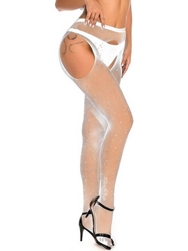 White Fishnet Diamonds Pantyhose