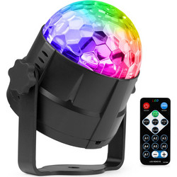 FuZZIX TORNADO Disco Light 3x 1W RGB LEDs με Ασύρματο χειριστήριο και Βάση 153.235