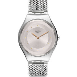 Swatch Irony Skin Skinsand Γυναικείο Ρολόι με Ασημί Μεταλλικό Μπρασελέ SYXS117M