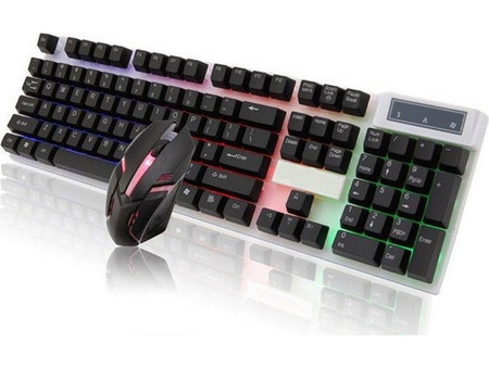 DS-S18 Σετ Gaming Πληκτρολόγιο RGB Silver