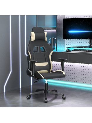 vidaXL 3143733 Καρέκλα Gaming Υφασμάτινη με Ρυθμιζόμενα Μπράτσα