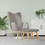 vidaXL Πολυθρόνα Relax με Υποπόδιο Γκρι 327939