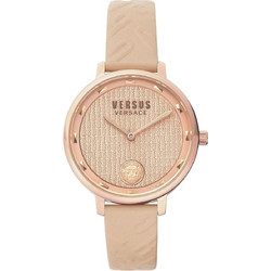 Versus Versace Γυναικείο Ρολόι με Μπεζ Δερμάτινο Λουράκι VSP1S1320