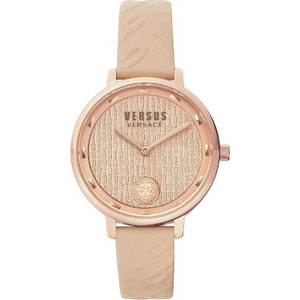 Versus Versace Γυναικείο Ρολόι με Μπεζ Δερμάτινο Λουράκι VSP1S1320