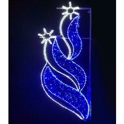 2 BETHLEHEM STARS ΑΡΙΣΤΕΡΟ 628LED-15m ΜΟΝΟΚ ΦΩΤ 9,6m ΛΑΜΠ ΣΕΙΡ ΜΠΛΕ&ΨΥΧΡ ΣΤΑΘ IP65 180x80cm 1,5m ΚΑΛ - X1762826117L