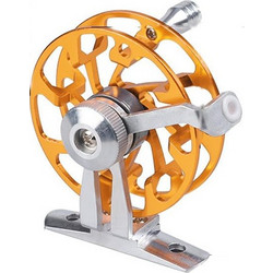 Ice Fishing Raft Reel Fly Reel με βάση όλα τα μεταλλικά κοίλα αλιευτικά εργαλεία, Spec: 50mm Gold (OEM)