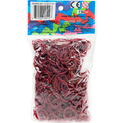 Μπορντό (burgundy) λαστιχάκια για τον αργαλειό Rainbow Loom
