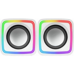 Mars Gaming MSCUBE Ηχεία Υπολογιστή 2.0 8W με RGB Φωτισμό White