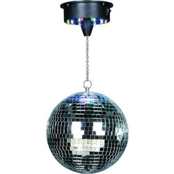 Ibiza Light Disco1-30 Σετ Μπάλα Καθρέπτης (12''-30cm) Με Περιστρεφόμενο Μοτέρ & 18 Πολύχρωμα Led