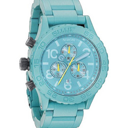 Nixon 42-20 Chrono Γυναικείο Ρολόι Χρονογράφος με Γαλάζιο Μεταλλικό Μπρασελέ