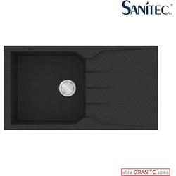 Sanitec Ultra Granite 814 Επικαθήμενος Νεροχύτης Γρανίτη Αντιστρεφόμενος Ματ Grafite 86x50cm