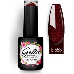 Gellie UV Led Soak Off E 558 Glitter Ημιμόνιμο Βερνίκι Νυχιών 10ml