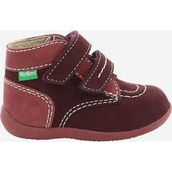 Kickers Παιδικά Μποτάκια Μπορντό Suede με Σκρατς 738900-10-142