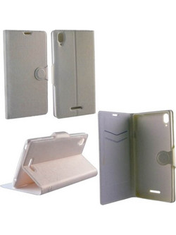 Θήκη Sony Xperia T3 - Volte-Tel Line Leather TPU Book - White