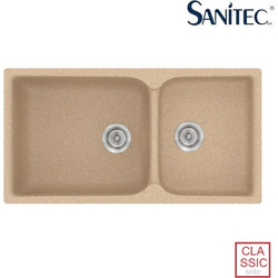 Sanitec Classic 307 Επικαθήμενος Νεροχύτης Γρανίτη Αντιστρεφόμενος Ματ Granite Beige 92x51cm