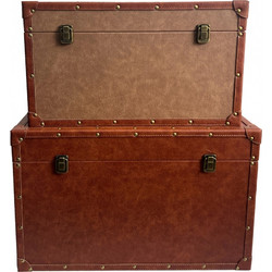BRYST ΜΠΑΟΥΛΑ SET 2ΤΜΧ COGNAC PURO 64x40x40cm