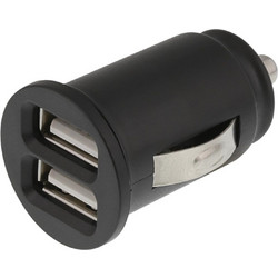 DELTACO Φορτιστής Αυτοκινήτου Dual USB, 2,4 A, 12V/24V, Black, GNG-CAR1AB
