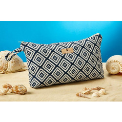 WhiteEgg Z/141-3 Γυναικείο Νεσεσέρ Παραλίας 35x5x20cm Navy Μπλε