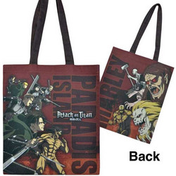 Attack on Titan Tote Bag Paradise Island vs Marley (multicolor) - POPB-PBTB07