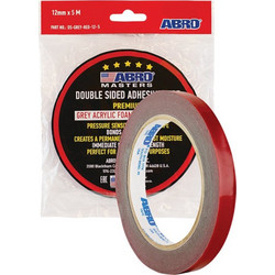 Abro DS-GRY-RED-12-5 Tαινία Διπλής Όψης Ακρυλικής Μάζας Κόκκινη-Γκρι 12mm x 5m