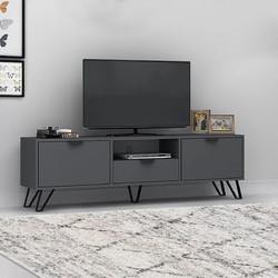 Megapap Έπιπλο Τηλεόρασης Ξύλινο Γκρι Μ170xΠ35xΥ50cm Jasmine GP028-0035,1