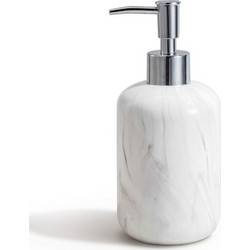 Dispenser κρεμοσάπουνου stoneware με σχέδιο μάρμαρο διαστάσεων 8x8x18cm