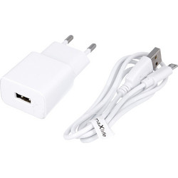 Maxlife MXTC-01 Φορτιστής με Καλώδιο Micro USB με Θύρα USB-A White