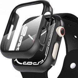 Tech-Protect Defense360 Πλαστική Θήκη Tempered Glass για Apple Watch 7 / 8 / 9 45mm Μαύρη