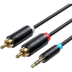 Vention 3.5mm Male to 2rca Male Cable 1.5m Black (Bclbg) (Venbclbg)