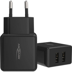 Ansmann HC212 Φορτιστής Χωρίς Καλώδιο με 2 Θύρες USB-A 12W Black