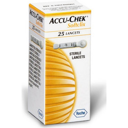 Roche Accu-Chek Softclix Σκαρφιστήρες Μέτρησης Σακχάρου 25τμχ