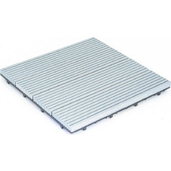 Πλακάκι WPC γραμμωτό 30 x 30εκ. - γκρι silver