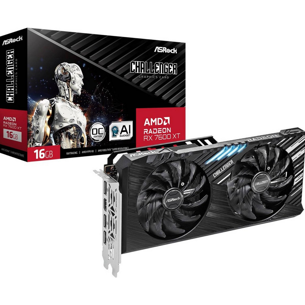 Asrock Radeon RX 7600 XT 16GB GDDR6 Challenger OC Κάρτα Γραφικών ...