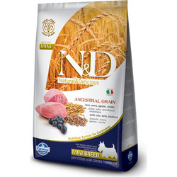 Farmina N&D Ancestral Grain Mini Adult with Lamb, Spelt, Oats & Blueberry 800gr