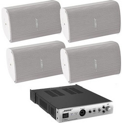 Bose AudioPack Pro 4x FreeSpace FS2SE + FreeSpace IZA 190-HZ Σετ Αυτοενισχυόμενα Ηχεία Εξωτερικού Χώρου 80W IP55 Λευκά