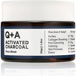 Q+A Activated Charcoal Κρεμώδης Μαύρη Μάσκα Προσώπου για Μαύρα Στίγματα με Άνθρακα 50gr