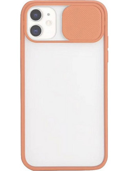Θήκη Frosted Back Πλάτης Σιλικόνης για iPhone 12/ 12 Pro Σομόν