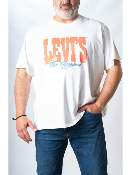 T-SHIRT K/M LEVI'S ΜΕ PATCH ΤΟ BRAND - ΑΣΠΡΟ