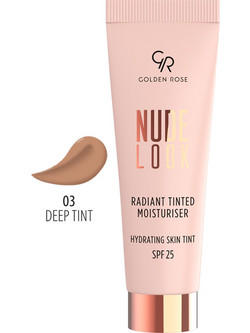 Golden Rose Nude Look Radiant Tinted Moisturiser 03 Deep Tint Liquid Make Up SPF25 32ml