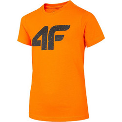 4F Παιδικό T-Shirt Κοντομάνικο Πορτοκαλί HJL21-JTSM010A-70S