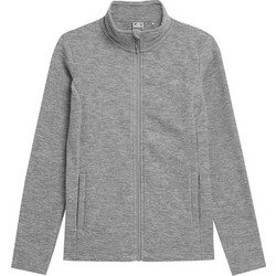 4F Γυναικεία Ζακέτα Fleece Μακριά με Φερμουάρ Ανθρακί NOSH4-PLD350-27M