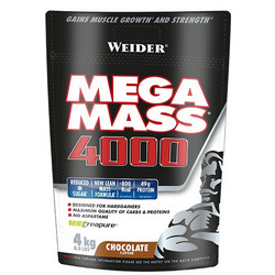 Weider Mega Mass 4000 Chocolate Πρωτεΐνη Ορού Γάλακτος Όγκου 4kg